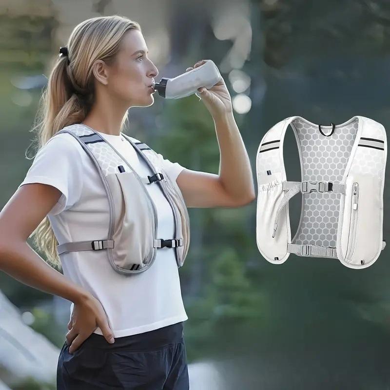 Hydration Vest - ใหม่【กระเป๋าเป้สะพายหลังสำหรับใส่น้ำสำหรับวิ่ง เหมาะสำหรับการเดินป่า ปั่นจักรยาน มาราธอน กระเป๋าใส่น้ำน้ำหนักเบาพร้อมช่องเก็บโทรศัพท์】