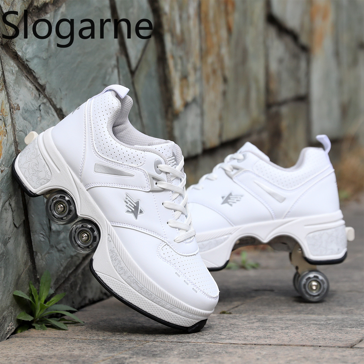 รองเท้าสเก็ตแบบมีล้อ 4 ล้อ สำห - Running Shoes Women บทวิจารณ์และราคา