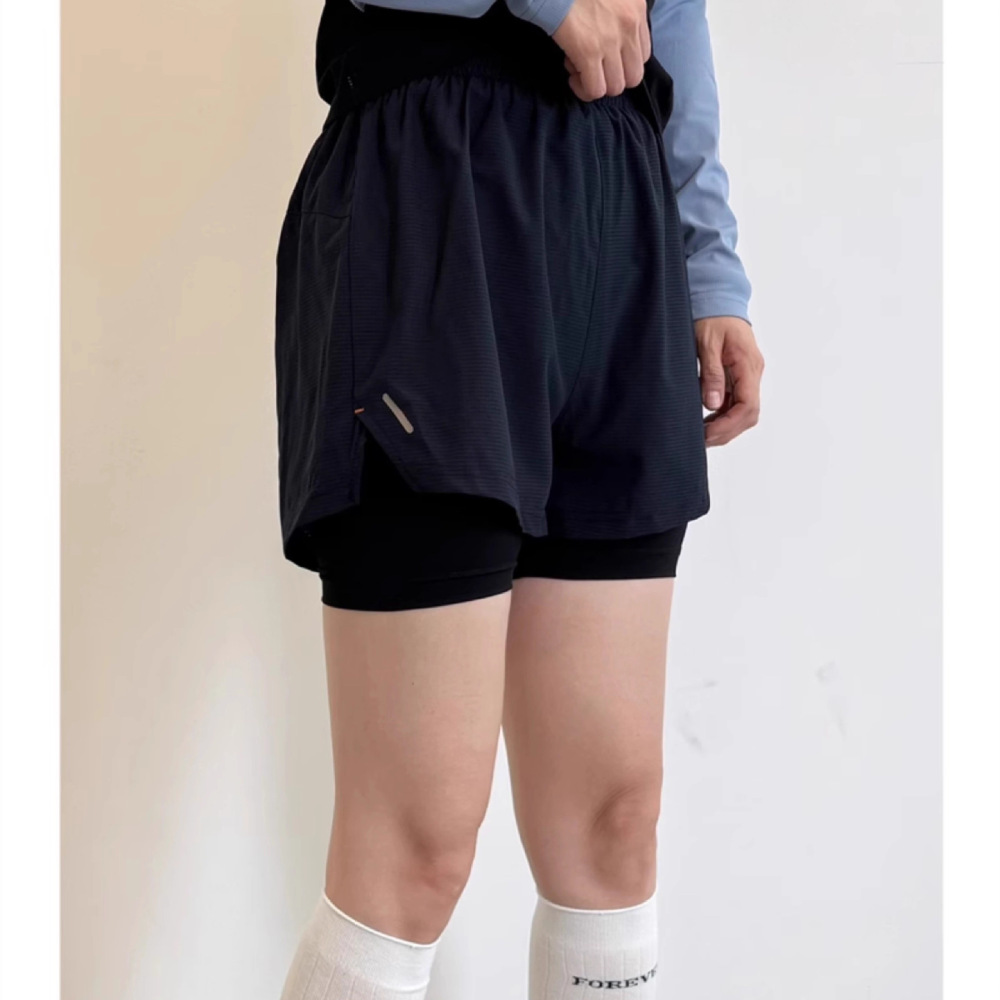กางเกงขาสั้นฟิตเนส 2 in 1 สำหร - Running Gear Junior บทวิจารณ์และราคา